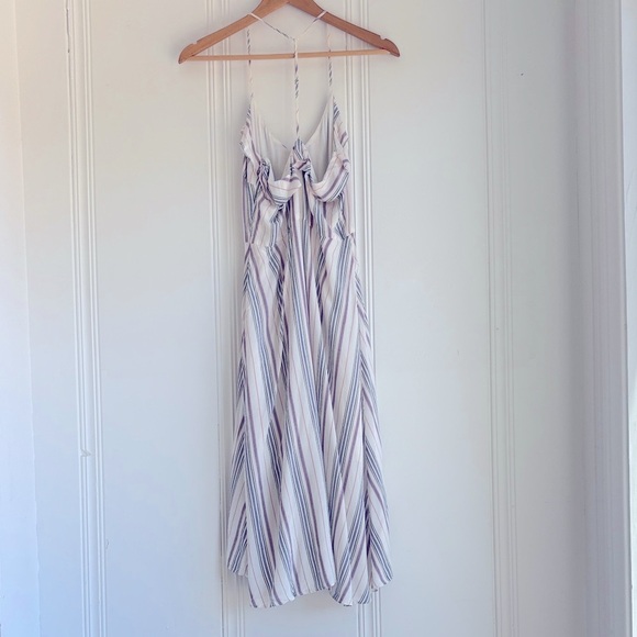 3/$30! Devlin Summer High Low Striped Flounce Sun Dress - Picture 2 of 5
